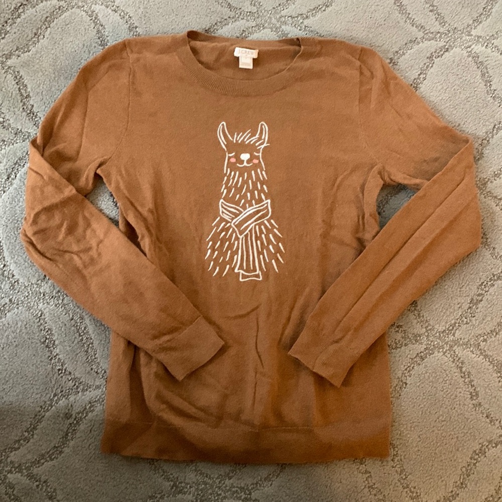J. Crew llama sweater S